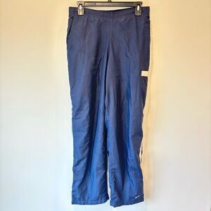 Nike Vintage Track Pants Pull On Swoosh Navy Blue Sweatpants Athleisure Retro